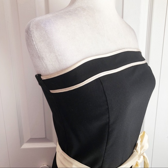 Vintage Ruby Rox Juniors' Black & Ivory Strapless Dress - Picture 5 of 16